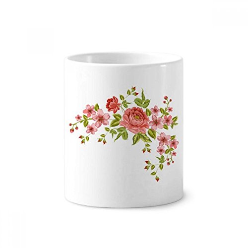 Porte-brosse à dents en céramique haut de gamme motif roses rouges 350ml