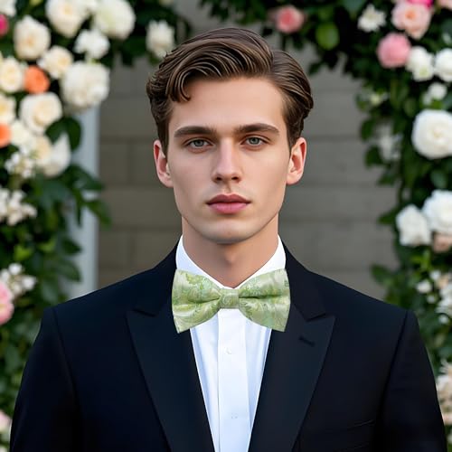 Image of YourTies Bow Ties for Men Pretied Bowties Solid Color Satin Bow Tie Formal Business Tuxedo Wedding Party Prom