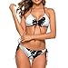 Set 2 Pezzi Bikini da Donna Giocatore di Hockey Costumi da Bagno da Donna Costumi da Bagno Bikini Regolabili in