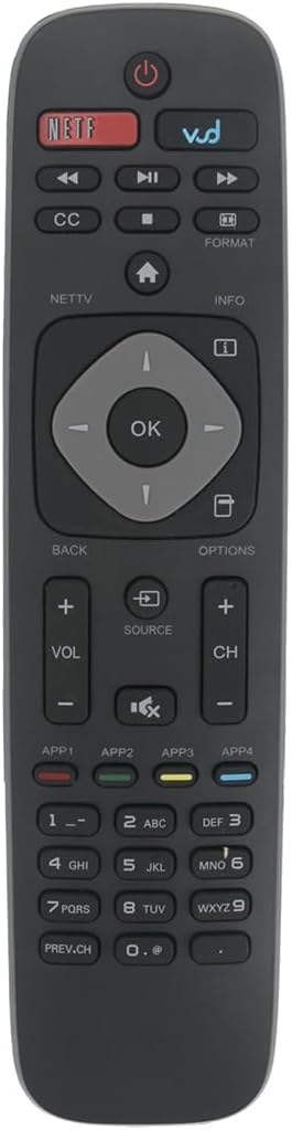 Replacement Remote Applicable for Philips TV 32PFL2908 39PFL4408 50PFL3908 | 50PFL1908 46PFL3608 39PFL2908 39PFL2608 46PFL3908 32PFL4908 29PFL4908 40PFL4908 39PFL2608/F7 50PFL3908/F7 46PFL3908/F7