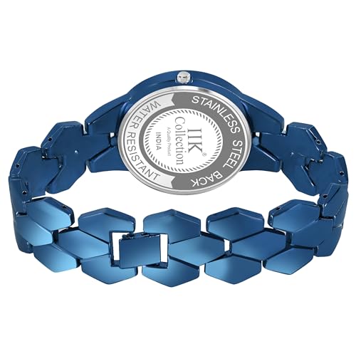 Image of IIK COLLECTION Watch for Women Round Dial |Analogue Quartz Movemnet Ladies Watch|Long Battery Life|Stainless Steel Adjustable Bracelet Chain Strap|Fancy Clasp Safety Watch for Woman
