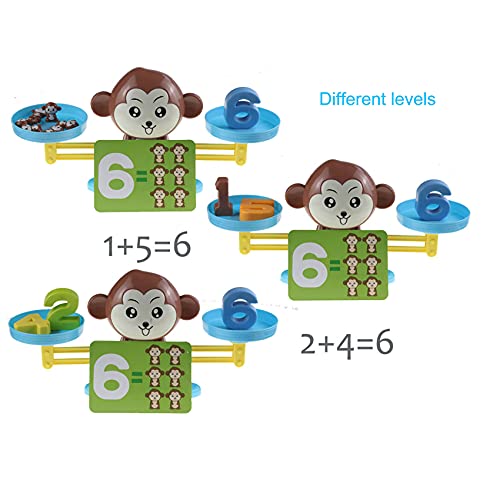 DALIYREPAL Aeridok Monkey Balance Cool Math Game STEM Montessori Preschool Learning Educational Toys for 3 4 5 Year olds First Grade Children Kids Kindergarten Board Game