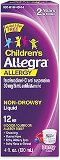 Allegra Children's Non-Drowsy Antihistamine Liquid 4 oz. 12-Hour Allergy Relief, 30 mg