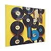 ALLiYa Vinyl Records And Tapes Painting 20x24in Decorate The Room And Hang Paintings Living Room Art #2