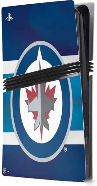 Skinit Decal Gaming Skin Compatible with PS5 Pro Console - Officially Licensed NHL Winnipeg Jets Logo Design