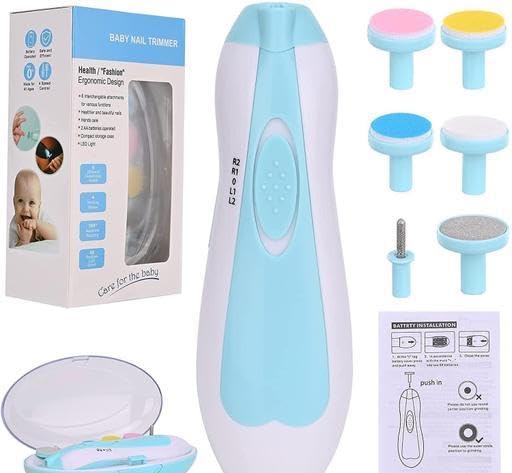 Baby Nail Trimmer File with Light Battery Operated Safe Electric Nail Clippers Kit-image-39