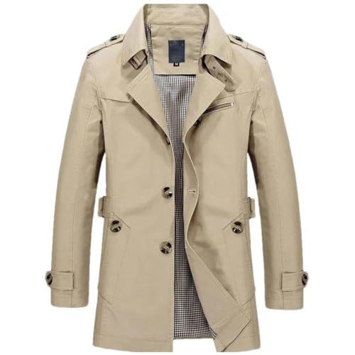 Veste longue pour homme contre la fraîcheur de mi-saison veste coton chic