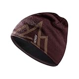 Joscoal Merino Mütze Herren Damen Merinowolle Beanie Wool Haube Unisex Warm Stretch Bequem Atmungsaktiv Strickmütze Sportmütze(Rot)