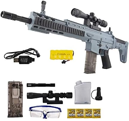 IndusBay® 34 Inches Long Fully Automatic Army Style HydroGel Scar Assault Rifle Toy Gun with Continuous Shooting Crystal Water Bullets
