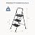 DUMOS 3 Step Ladder, Sturdy Step Stool with Anti-Slip Pedal & Comfortable Handrail, Portable Heavy Duty Step Stool for Kitchen, Garage & Outdoor Use, 800lbs, Black