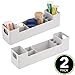 mDesign Juego de 2 cajas clasificadoras con asas para baño – Caja...