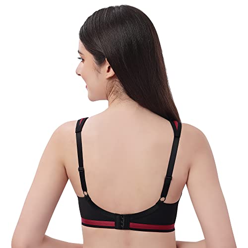 Image of SOIE Women Full Coverage Polyamide Spandex High Impact Padded Non Wired Sports Bra