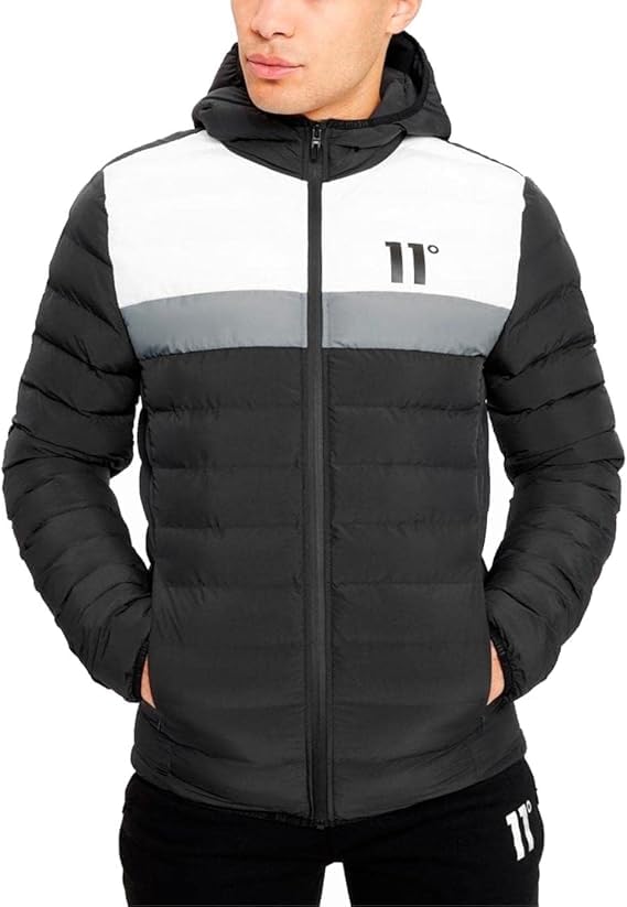 11 Degrees Colour Block Space Jacket - Black/White/Shadow Grey (XXL)