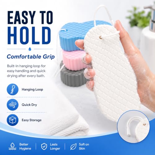 Image of Super Soft Bath Sponge Scrubber Pack of 2 | Premium Bath Loofah for Men, Women & Kids | Rich Foam Body Scrubber for Deep Cleansing, Gentle Exfoliation & Dead Skin Removal | Quick Dry | Surprise Colors
