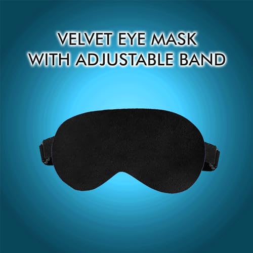 Image of Billebon Premium Neck Pillow Eye Mask Combo Airplane Travel Pillow with Comfortable Velvet Sleeping Eyemask Head Rest Pillow & 30 Years Warranty