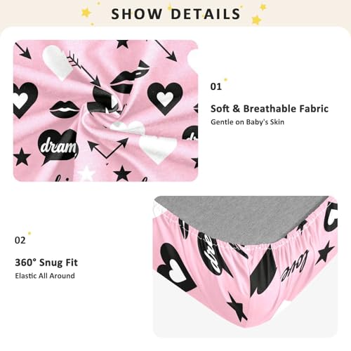 Drap bébé sans pli : parure de lit en coton extensible Love & Lip - 6