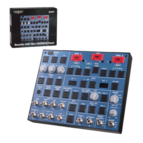 Image of YounggDiy Flight Simulator Control Panel Kit, Home Cockpit A107 Light OVHOverhead-Panel Compatible with Windows Games, Supports Major Airplane Models (Upgraded V3.1