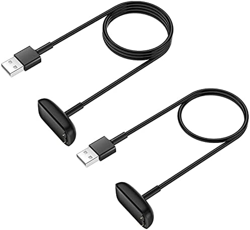 EEweca [2-Pack] Charger Cable for Fitbit Charge 6/Charge 5/Luxe, Replacement Charger for Fitbit Charge 6/Charge 5/Luxe (3.3 ft/1.6 ft)