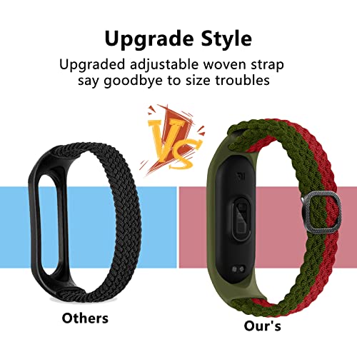 ToVioc Nylon Watch Strap for Xiaomi Mi Band 7/6/5/4/3 Strap Adjustable Elastic Breathable Sport Watch Band for Xiaomi Smart Band 7/6/5/4/3 - Image 3