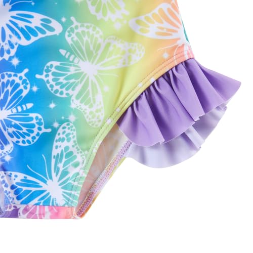 Image of Funnycokid Girls Swimsuit 3 Pieces Long Sleeve Rash Guard Set Tankini Bathing Suits Summer Kids Swimwear 3-10 Years