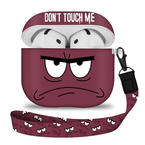 Image of for Apple Airpods 4th Generation Case Covers(2024),Don't Touch Me for Airpods 4 Cover with Keychain /Lanyard Soft Cute Shockproof Cover for Women Men Compatible AirPod 4 Case,Claret