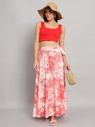 Image of Ravaiyaa - Attitude is everything Cotton Hand Block Floral Printed Wrap Around Women's Free Size Skirt Rapron