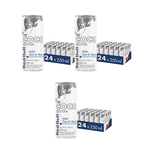 Energético Red Bull Energy Drink,coco e Açaí,250ml (72latas)