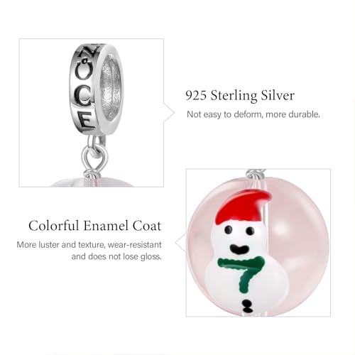 Image of GNOCE Christmas Charm Silver Plated & Sterling Silver Bracelet Gift