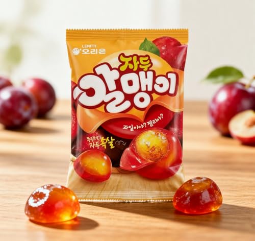 Caramelos de gelatina sabor ciruela 67g, pack 10 unidades miniatura 3