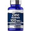 Zinc-Picolinate-100mg-180-Capsules-High-Potency-Non-GMO-Gluten-Free-Zinc-Supplement-by-Horbaach Zinc Picolinate 100mg | 180 Capsules | High Potency | Non-GMO, Gluten Free | Zinc Supplement | by Horbaach