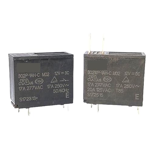 Relais 12V 302P-1AH-C 1M02 de puissance 17A à 4 broches pour circuits électroniques
