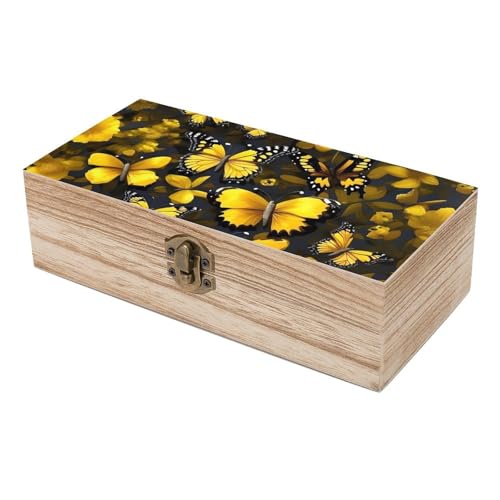 Boîte de rangement en bois pour bijoux et souvenirs fleuris - 7