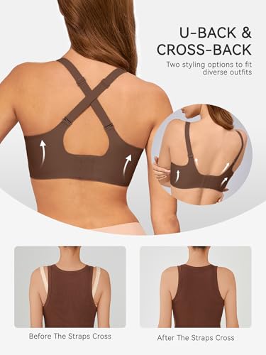 Image of LUCKMEEY Bras for Women No Underwire Wireless Bras - Seamless Push Up Full Coverage Bralettes Comfortable Everyday Bra