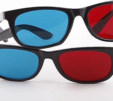 1Pc 3D Glasses,3D Viewing Glasses,Universal TV Movie Dimensional Video Frame 3D,DVD Game 3D Style,Televisions Accessories, Weightlight Simple Design (Red and Blue) - Thumbnail 5