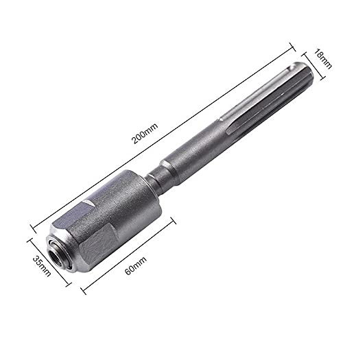 1 adattatore convertitore SDS Max a SDS Plus mandrino adattatore, mandrino convertitore gambo 200 mm strumento rapido adatto a tutti i trapani standard SDS Max