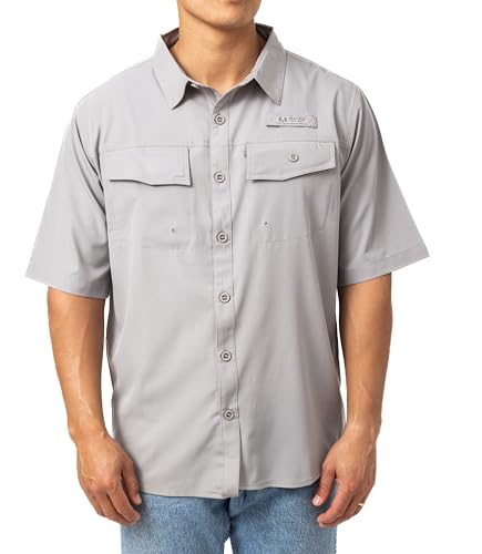 Realtree Men's Short Sleeve Performance Tech Vented UPF 50+ Sun Protection Fishing Shirts