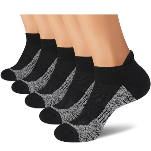 Image of cuangya Ankle Socks for Women - Athletic Low Cut Running Cushioned Socks (3-5 Pairs)