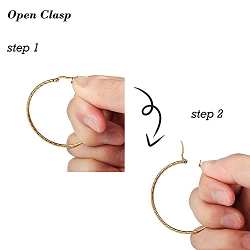 Jinxiuge 12 Pairs Gold Hoop Earrings Set Stainless Steel Twisted Round Small Chunky Hoop Earrings for Women2