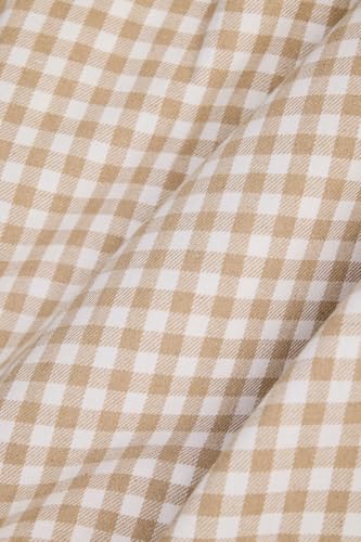 Image of SNITCH Men Casual Plus Size Shirt | Regular Fit Long Sleeve Spread Collar Plaid Pattern | 100% Cotton & Breathable Dobby Fabric for Casual Office Wear & Stylish Everyday Use