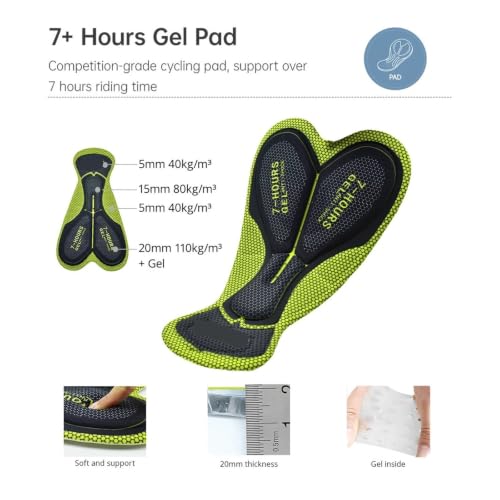 Pantalones cortos ciclismo unisex con almohadilla de gel miniatura 2