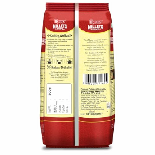 Image of Manna Kodo Millet 2Kg Natural Grains Kodra /Varagu /Arikelu /Hark /Varigu | Native Low GI Millet Rice | High Protein & More Fibre than Rice