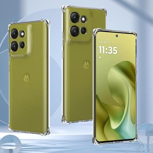Image of REALCASE Silicone Moto G86 5G / G86 Power 5G Back Cover Case, Scratch Resistant Protective Crystal Clear Transparent Shock Proof Bumper Back Cover Case for Moto G86 5G / G86 Power 5G