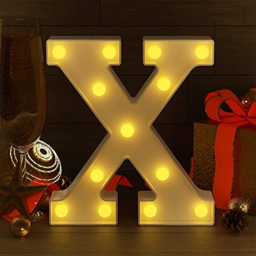 Image of Marquee X Alphabet Shaped LED Light Lamp for Decoration Decore Walls Hanging Birthday Party Wedding (X)
