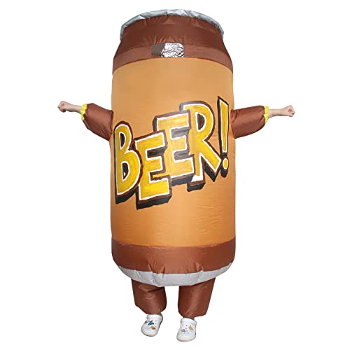 JASHKE Costume de Bière Gonflable Costumes d'Halloween Gonflables Déguisements Gonflables pour Adultes