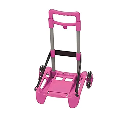 SJ Gang Carrello Trolley Be Box3 Ruote SJ Gang Rosa con Elastici Blocca Zaino Scuole Elementari y Medie