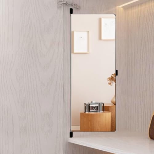Miroir mural d'angle pivotant en métal brossé au design haut de gamme - 3