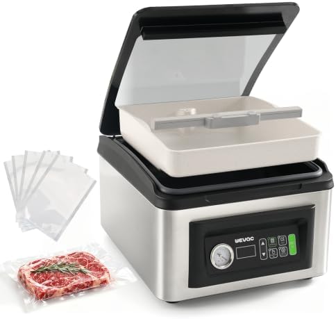 Wevac CV12Pro Envasadora al Vacío de Cámara 430W, Bandeja Extraíb...