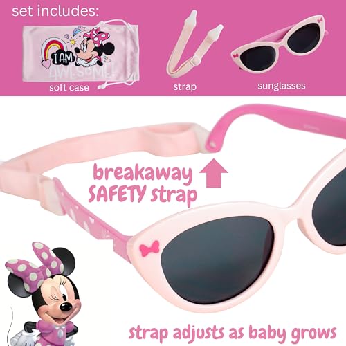 Minnie Mouse Official Baby Sunglasses | Disney Accessory with Carrying Case and Adjustable Strap | Safe UV 400 | Baby/Toddler4