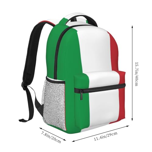 Sac à bandoulière imprimé drapeau Italie avec 3 poches pour adultes - 2