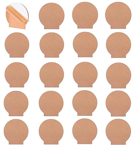 Image of 20 Pcs 2 mm Round Acrylic Sheet Clear Cast for LED Light Base,0.08 inch(2mm) Thick, Plastic Glass Panel with Protective Paper for Table Sign, DIY Display Project